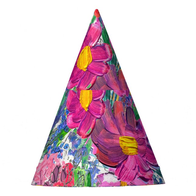 Beautiful Wildflowers: Hand Drawn Artistry. Party Hat (Front)