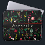 Beautiful Wildflowers Personalize Laptop Sleeve<br><div class="desc">Vintage wallpaper enhanced and repurposed.  Add your name to personalize.</div>