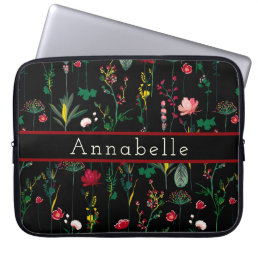 Beautiful Wildflowers Personalize Laptop Sleeve