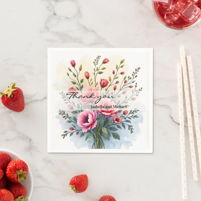 Beautiful Wildflowers Popular Luxury Collection Napkins (Insitu)