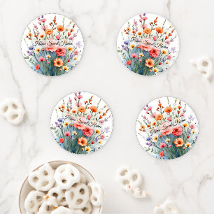 Beautiful Wildflowers Trendy Luxury Collection Coaster Set