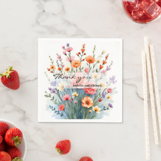 Beautiful Wildflowers Trendy Luxury Collection Napkins