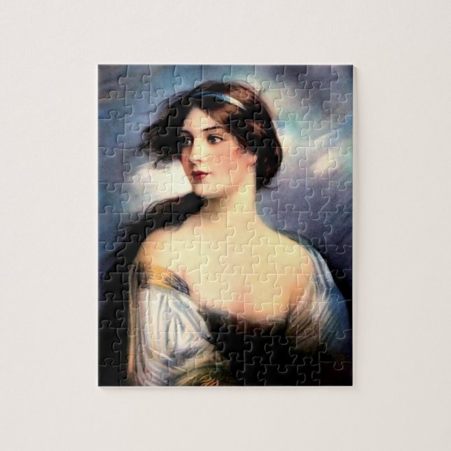 beautiful wind-blown Victorian woman Jigsaw Puzzle (Vertical)