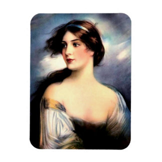 beautiful wind-blown Victorian woman Magnet