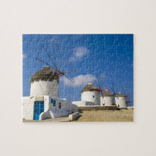 Beautiful windmills on the island of Mykonos, Jigsaw Puzzle