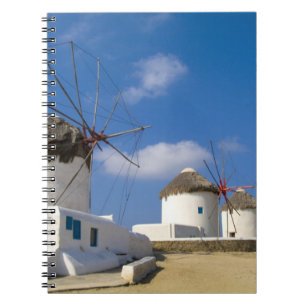 Beautiful windmills on the island of Mykonos, Notebook