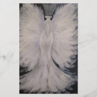 Beautiful Winged Guardian Angel Painting Art