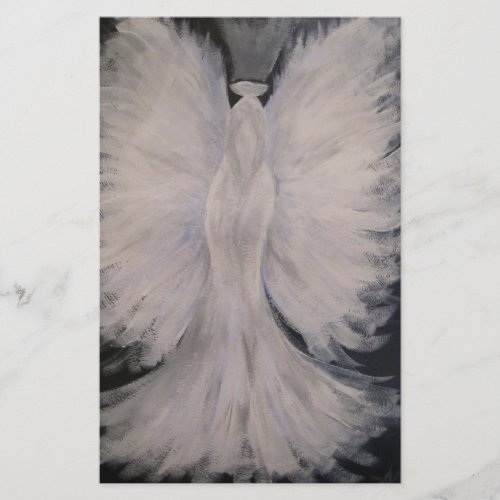 Beautiful Winged Guardian Angel Painting Art