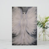 Beautiful Winged Guardian Angel Painting Art (Standing Front)