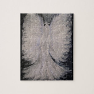 Beautiful Winged Guardian Angel Painting Art Jigsaw Puzzle
