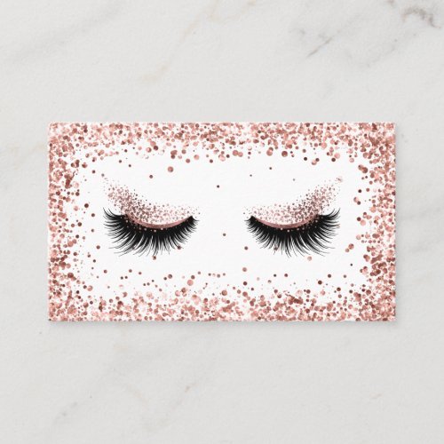 Beautiful Wink Eyes and Brows Long Lashes Business Card