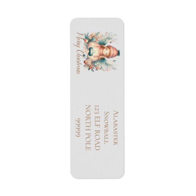 Beautiful winter angel amidst the northern nature  label (Front)