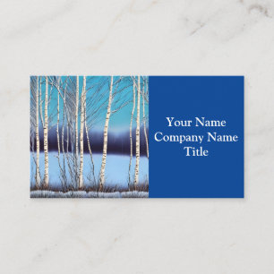Beautiful Winter Birch Business Card