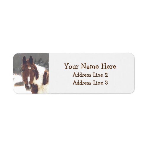 Beautiful Winter Horse Return Address Labels