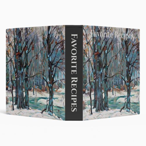 Beautiful Winter in Colorful Art 3 Ring Binder