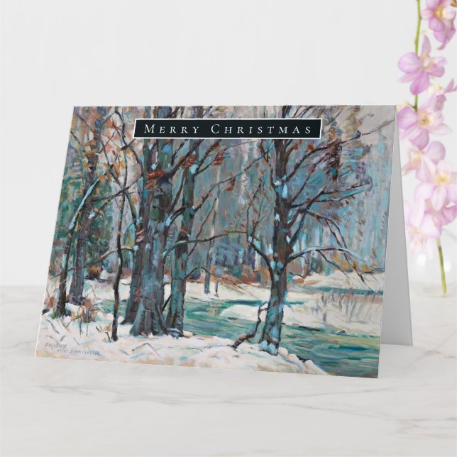 Beautiful Winter in Colorful Art Card (Orchid)