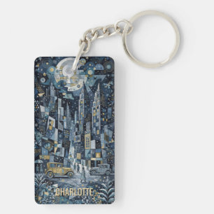 Beautiful Winter In The Big City Keychain