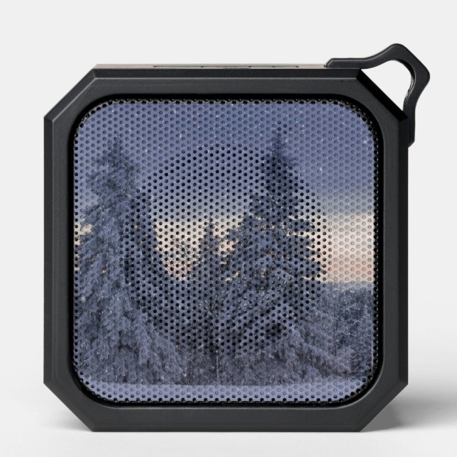 Beautiful Winter Landscape as it's Snowing  Bluetooth Speaker (Front)