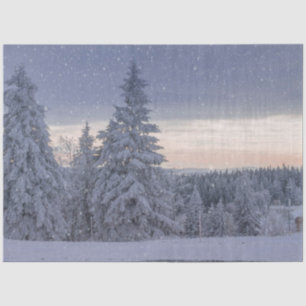 Beautiful Winter Landscape as it's Snowing Tissue Paper