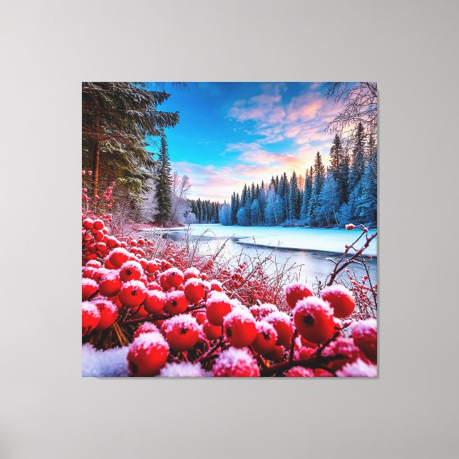 Beautiful Winter Landscape Canvas Print (Front)