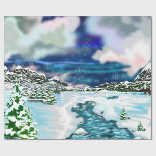 beautiful Winter Landscape Wrapping Paper