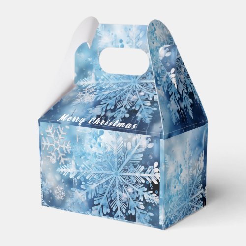 Beautiful Winter Snowflakes Christmas Favor Boxes