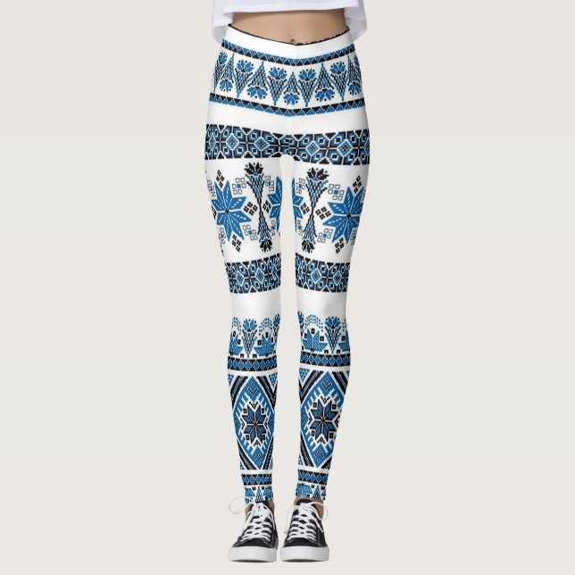 Beautiful Winter Theme Leggings! Leggings (Front)