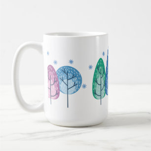 Beautiful Winter Time Trees In Pastel Colors Coffee Mug
