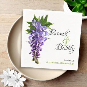 Beautiful Wisteria Brunch Bubbly Bridal Shower Napkins