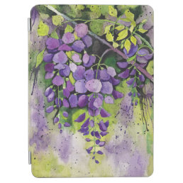Beautiful Wisteria Flowers In Watercolor  iPad Air Cover