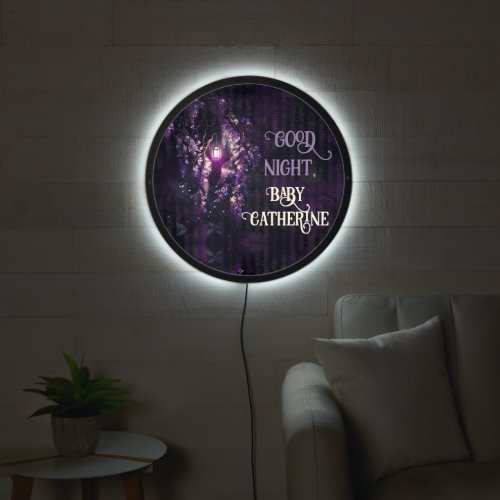 Beautiful wisteria spells lantern purple custom LED sign