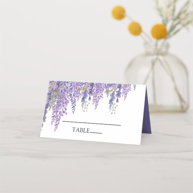 Beautiful Wisteria tree minimalist Place Card (Front)