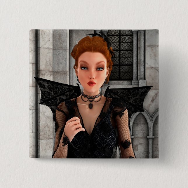 Beautiful Witch Button (Front)