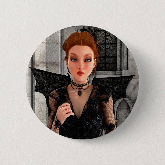 Beautiful Witch Button (Front)