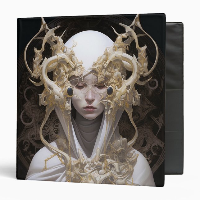 Beautiful Witch Demon Queen Fantasy Art 3 Ring Binder (Front/Inside)