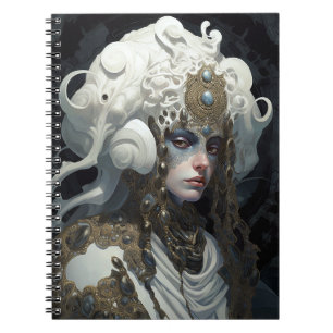 Beautiful Witch Demon Queen Fantasy Art Notebook