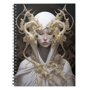 Beautiful Witch Demon Queen Fantasy Art Notebook