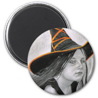 Beautiful Witch Halloween Magnet
