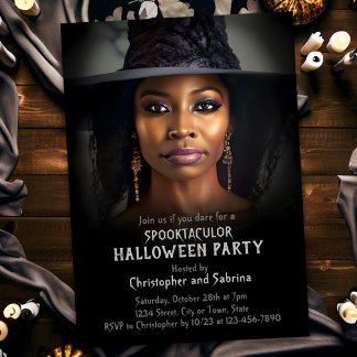 Beautiful Witch Halloween Party Invitation