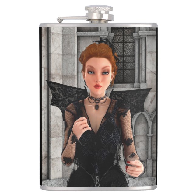 Beautiful Witch Hip Flask (Front)