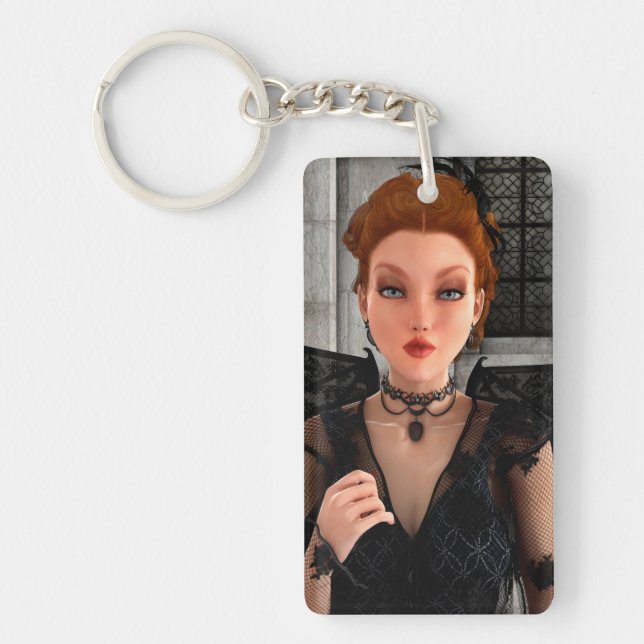 Beautiful Witch Keychain (Front)