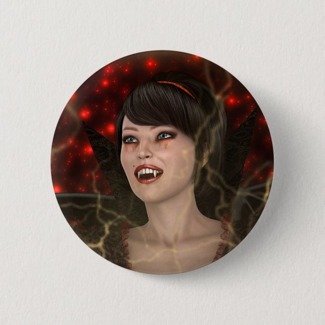 Beautiful Witch Pinback Button (Front)