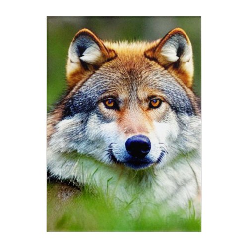 Beautiful Wolf head Painting  Acrylic Print