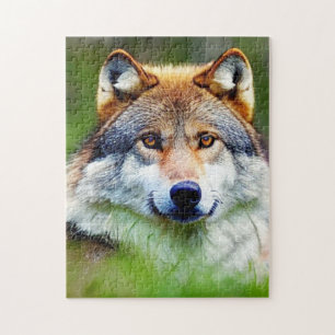 Beautiful Wolf head Painting  Jigsaw Puzzle
