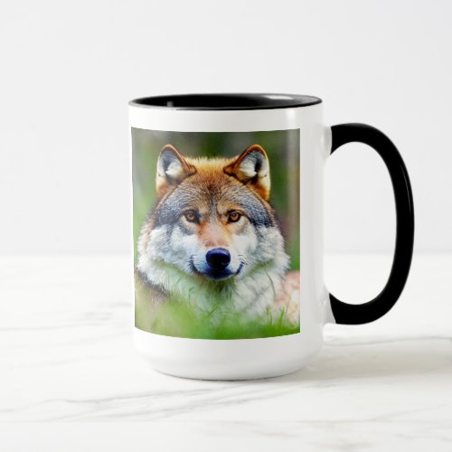 Beautiful Wolf head Painting  Mug