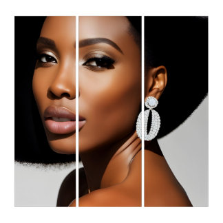 Beautiful Woman 3 Piece Triptych