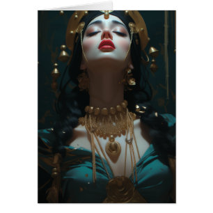 Beautiful Woman Blank Inside Greeting Cards