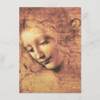 Beautiful Woman by Leonardo da Vinci Invitation