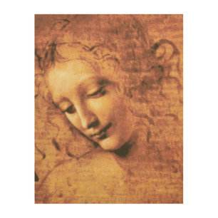 Beautiful Woman by Leonardo da Vinci Wood Wall Art