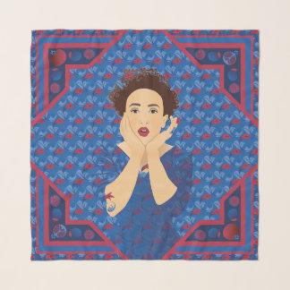 Beautiful Woman Chiffon Scarf